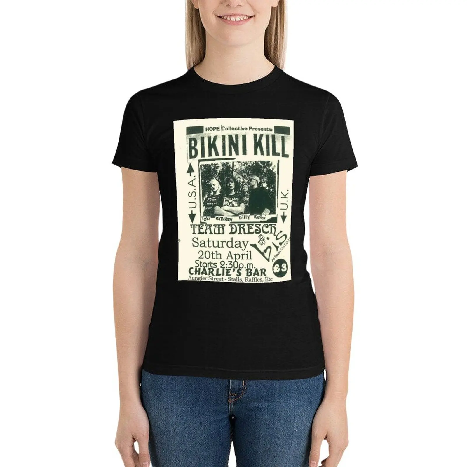 

bikini kill T-Shirt cute clothes Female clothing summer top t shirts for Women loose fit