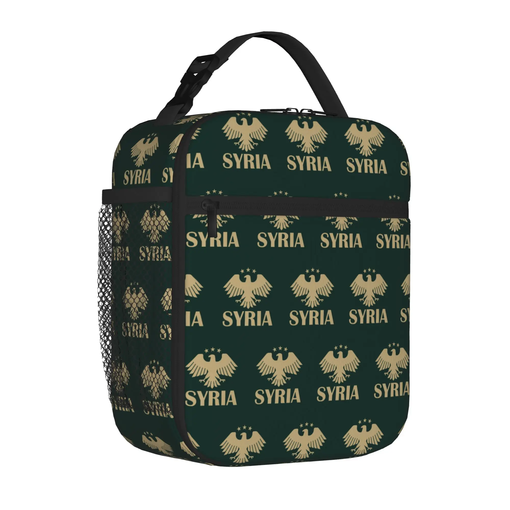 Eagle of Syria 2025 Symbol Thermal Insulated Lunch Bag Picnic Syrian Proud Portable Food Bag Men Women Thermal Cooler Lunch Box
