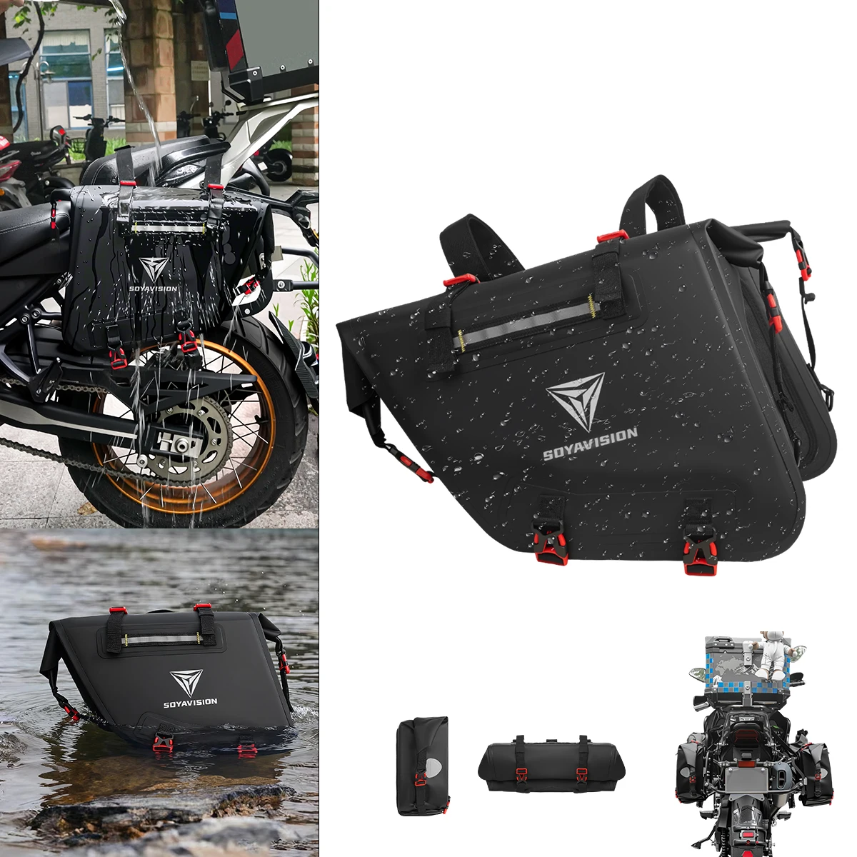 

High quality Motorcycle Tail Bag Travel Outdoor Dry Luggag side Bag Motorcycle Rear Seat Bag Saddle Bag