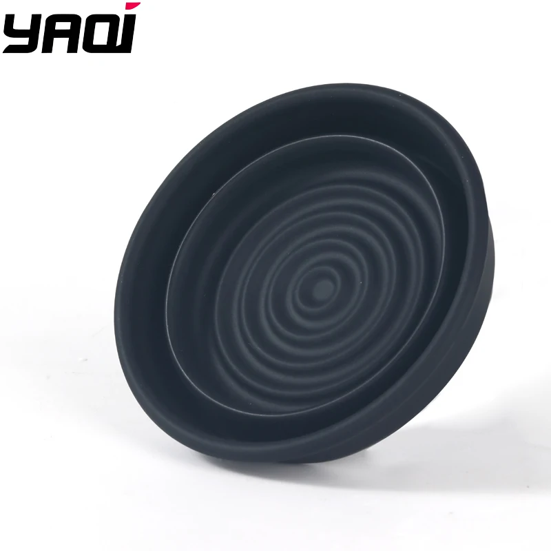 2026 Yaqi Black Color Collapsible Silicone Shaving Bowl For Travel