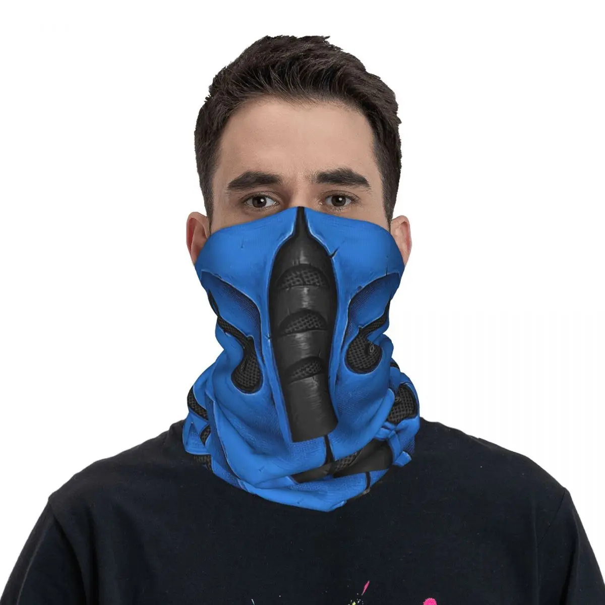 Mortal Kombat - Sub-Zero FACE Bandana Neck Cover Printed Wrap Scarf Multi-use Headband Running For Men Women Adult Washable