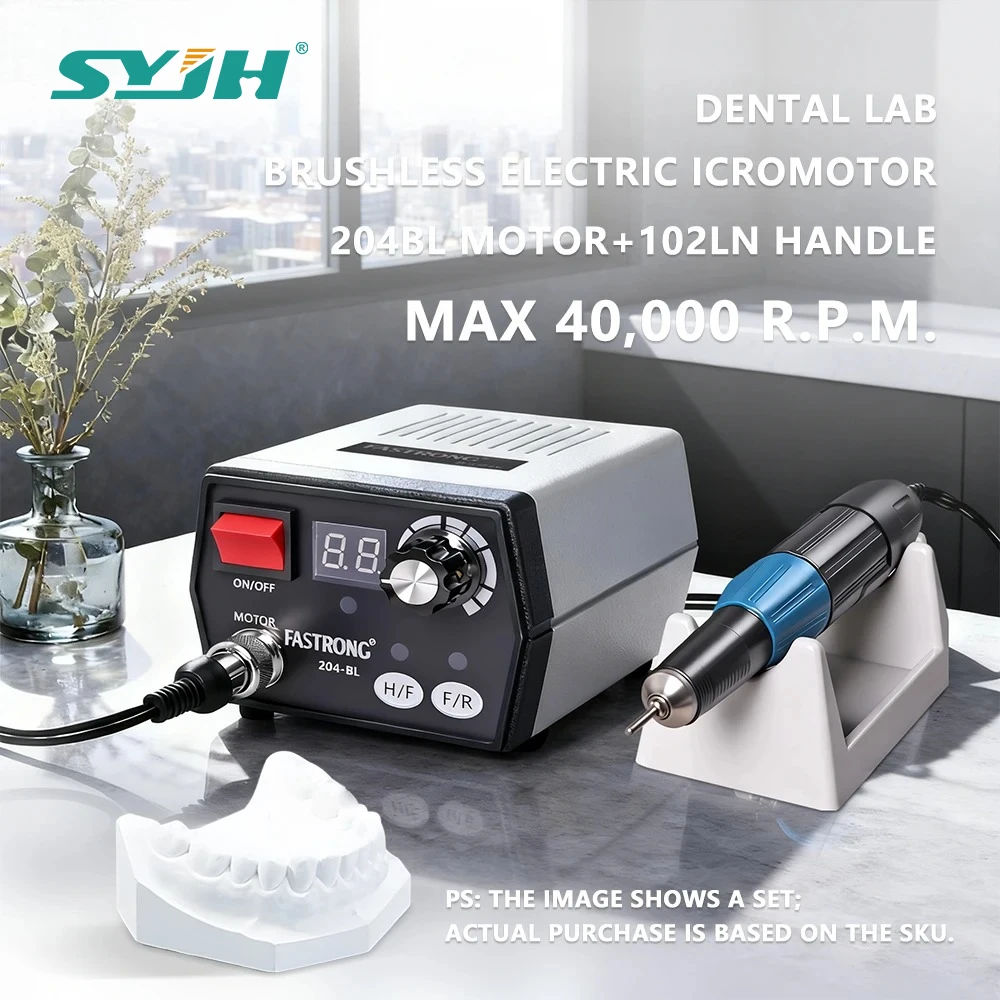 

SYJH 40000RPM 204BL Brushless Dental Brushless Motor Polishing Micromotor 102LN Handpiece Dental Handle Grinder Manicure Tool