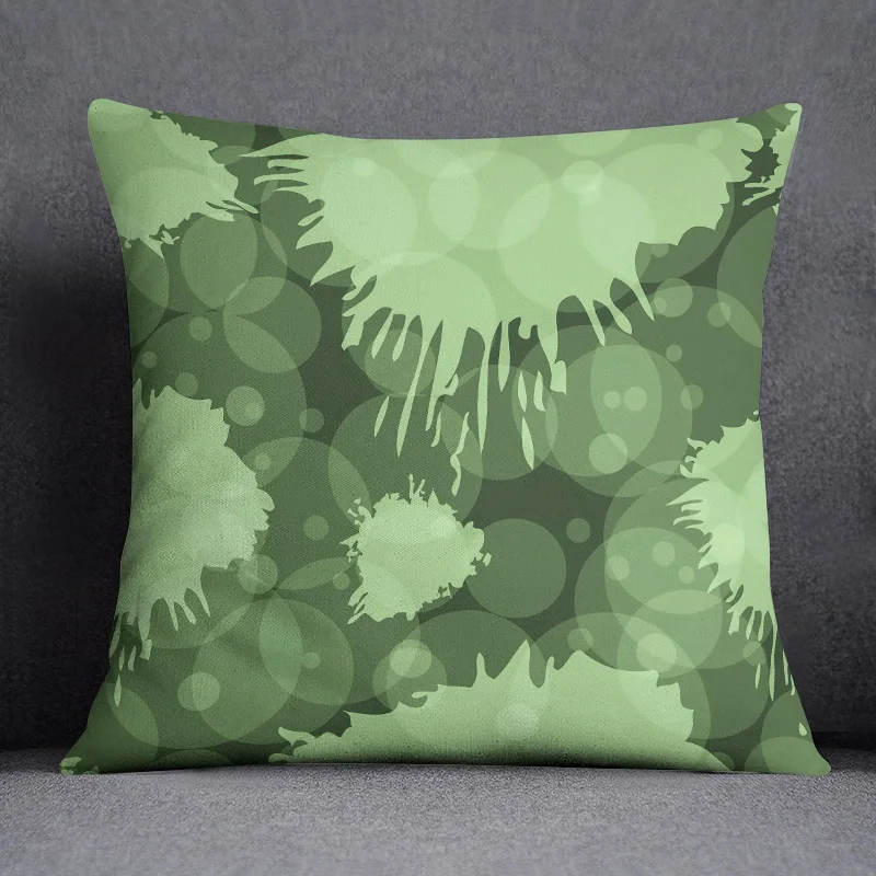 Tropical Leaves Series Pillow Gift Home Office Decoration Pillow Bedroom Sofa Car Cushion Cover Pillow Case (45cm * 45cm)