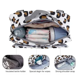 Moms and Dads Waterproof Diaper Bag with Baby Print Stroller Hanging Organizer for Baby and Mom Baby Bag