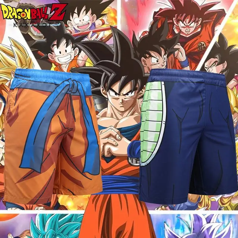 Dragon Ball Z Son Goku Anime Summer Sports Quick-Drying Shorts Pajama Pants Men Loose Fitness Pants Breathable Casual Pants Gift