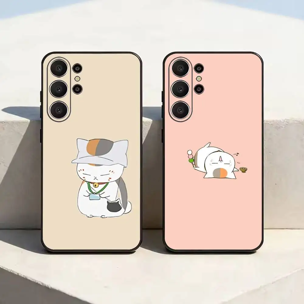 Natsume yuujinchou Nyanko Black Soft Silicone Phone Case for Samsung Ultra S26, S24, S21, S22, S23, S30, Plus, Lite