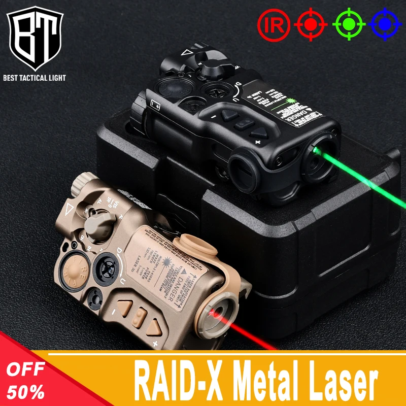 

Tactical Airsoft RAID-X Red Green Blue Dot Infrared Aiming Laser With Pressure Switch Hunting Accessorie For 20mm Picatinny Rail