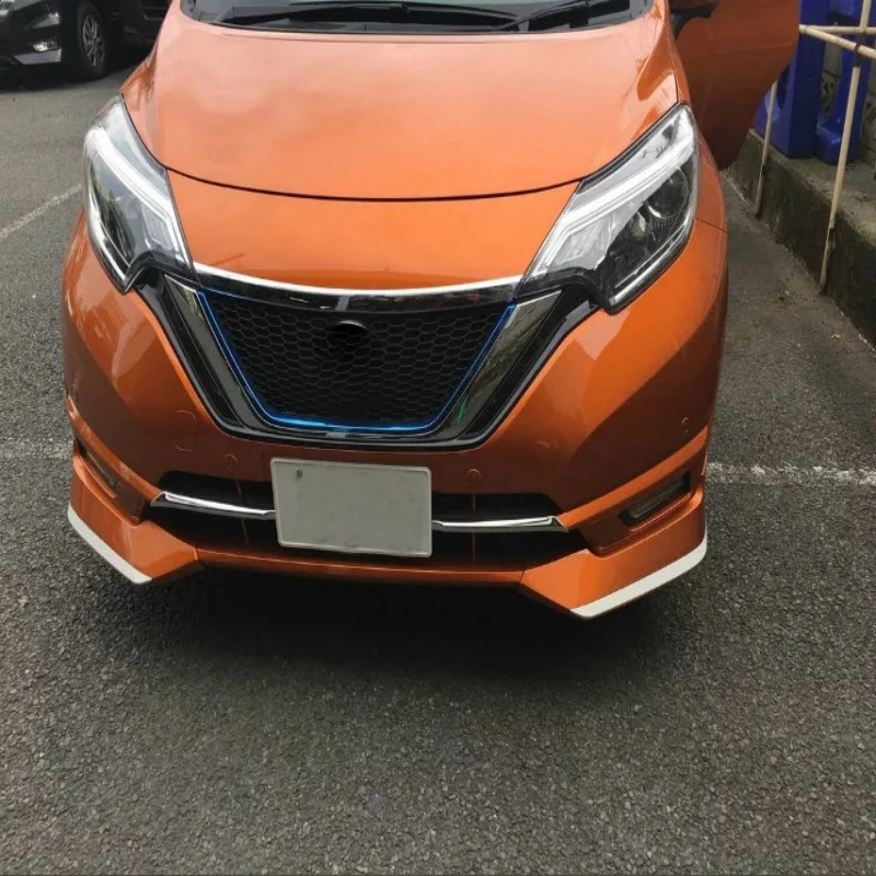 For Nissan Note E12 E-power 2016-2019 ABS chrome Front Grille Grill Hood Engine Cover Trim Exterior decoration Car Accessories