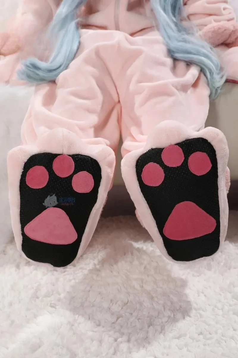 بدلة قفز أنيمي كوسبلاي لحفلات الحيوانات لعام 2025 مع أحذية باو زي مجموعة كاملة بدلة لطيفة لحفلات الهالوين للنساء والفتيات