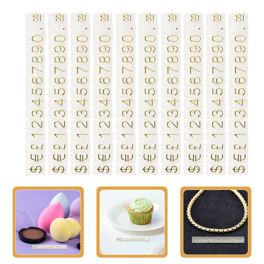 

10 Strings Merchandise Tag Pricing Label Stand Jewelry Displays for Prices Sign Holders Retail System