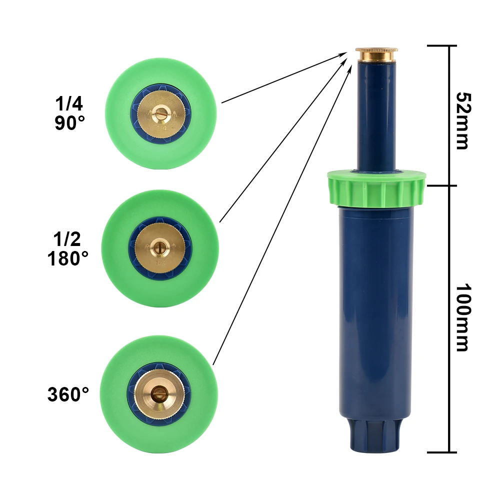 90-360 stopni Pop up zraszacze plastikowy trawnik głowica zraszacza regulowany Spray ogrodowy dysza 1/2 \