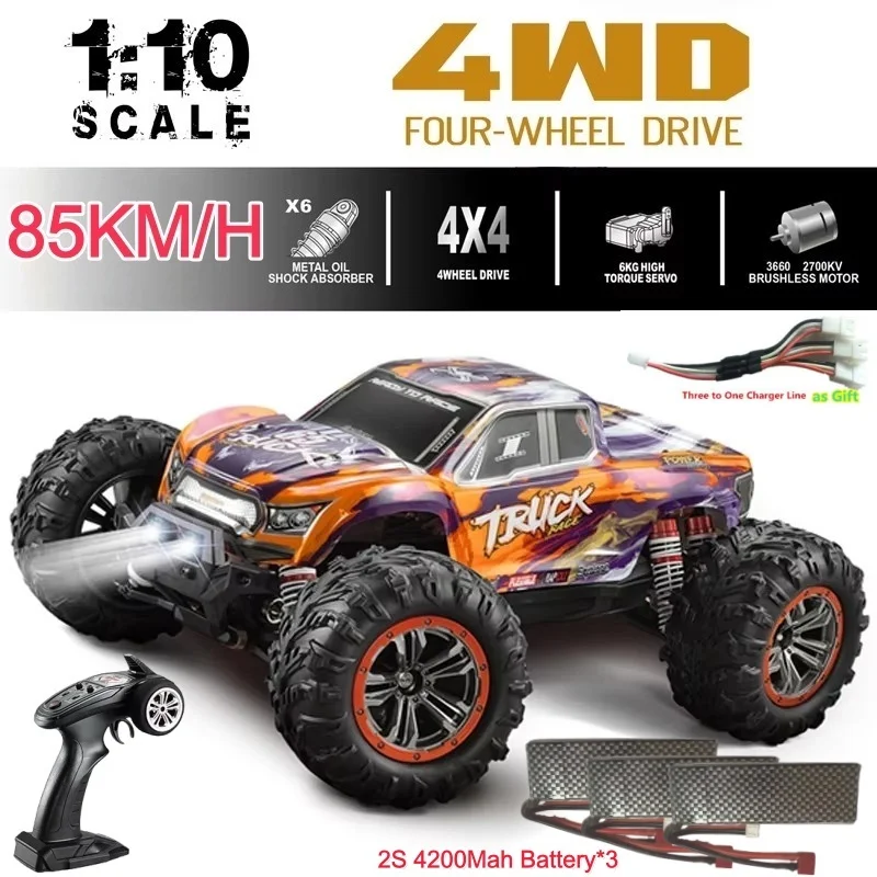 

1:10 Brushless Motor Rc Drift Car 2.4G 4WD 85KM/H High Speed Brushless RC Racing Car off-road climbing Vehical Boy Kid Car Gifts