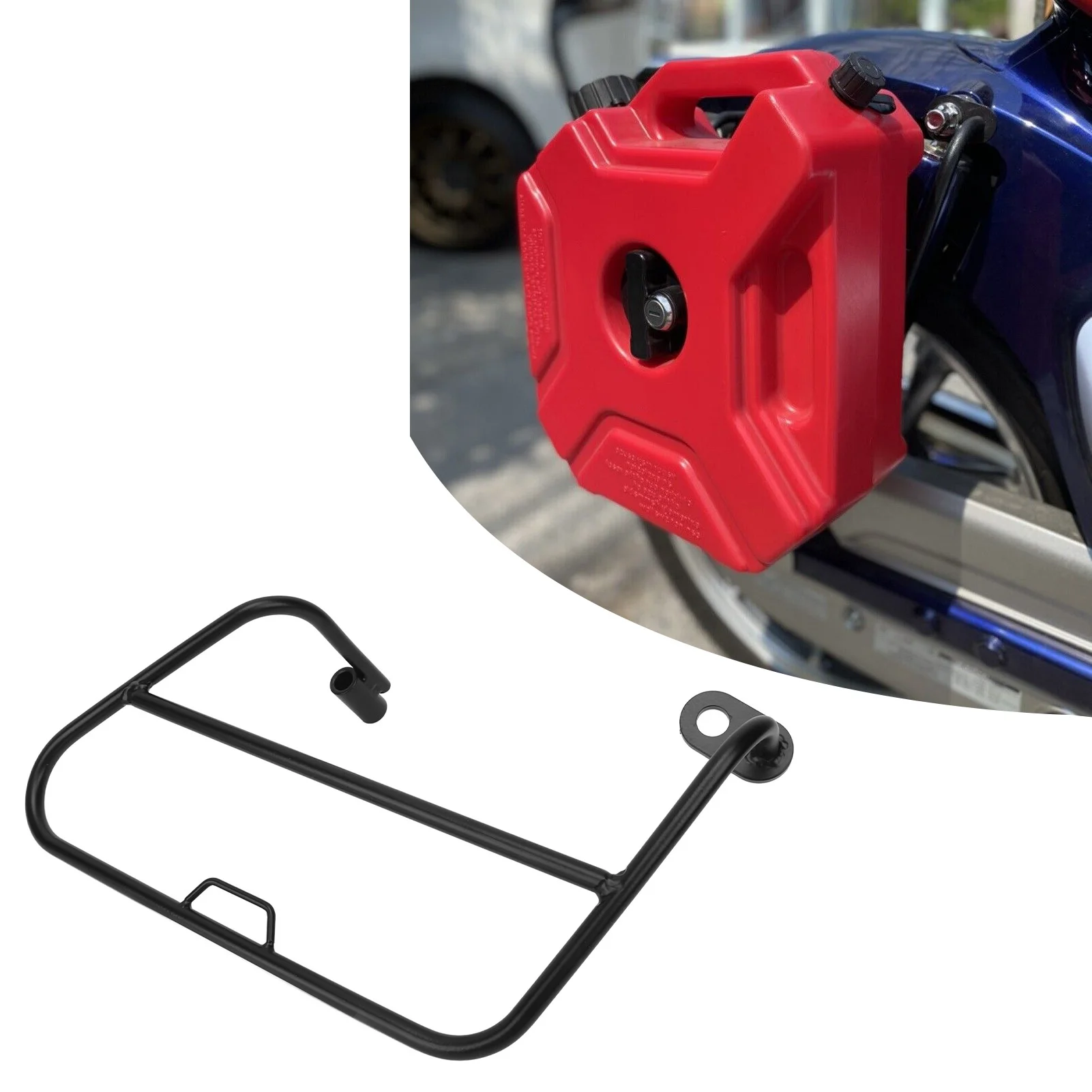 Motorrad Seite Gepäckträger Metall Sitz Gepäckträger Halterung Kraftstoff Tank Halter