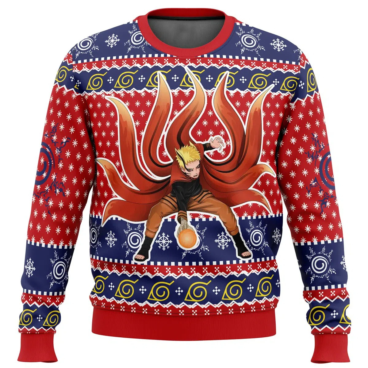 Naruto Naruto Uzumaki Baryon Mode Anime Print Adult Kids Crew Neck Sweatshirt Soft Comfy Relaxed-Fit Plus Size Autumn Winter