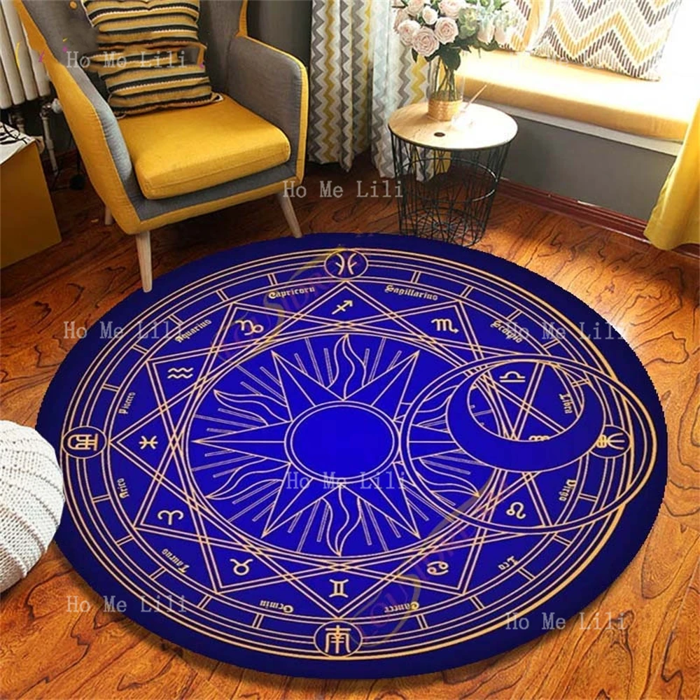 Ethnic Style Mandala Flower Round Mat All Metal Alchemist Carpet