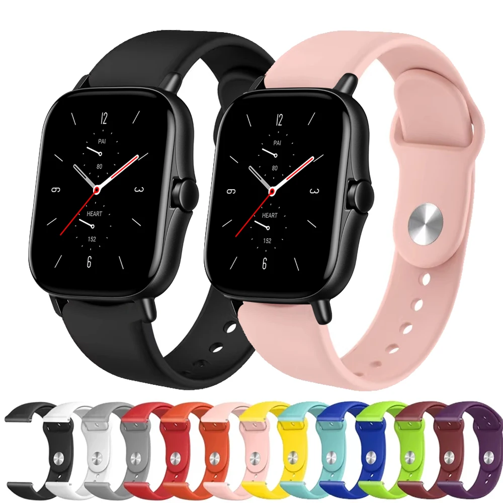 20mm 22mm watch Strap For Amazfit gts/4/3/2/gts2/4 Mini/Gtr4/3/2/2e/47mm Smartwatch Silicone Bracelet Watchabnd Amazfit gts Band