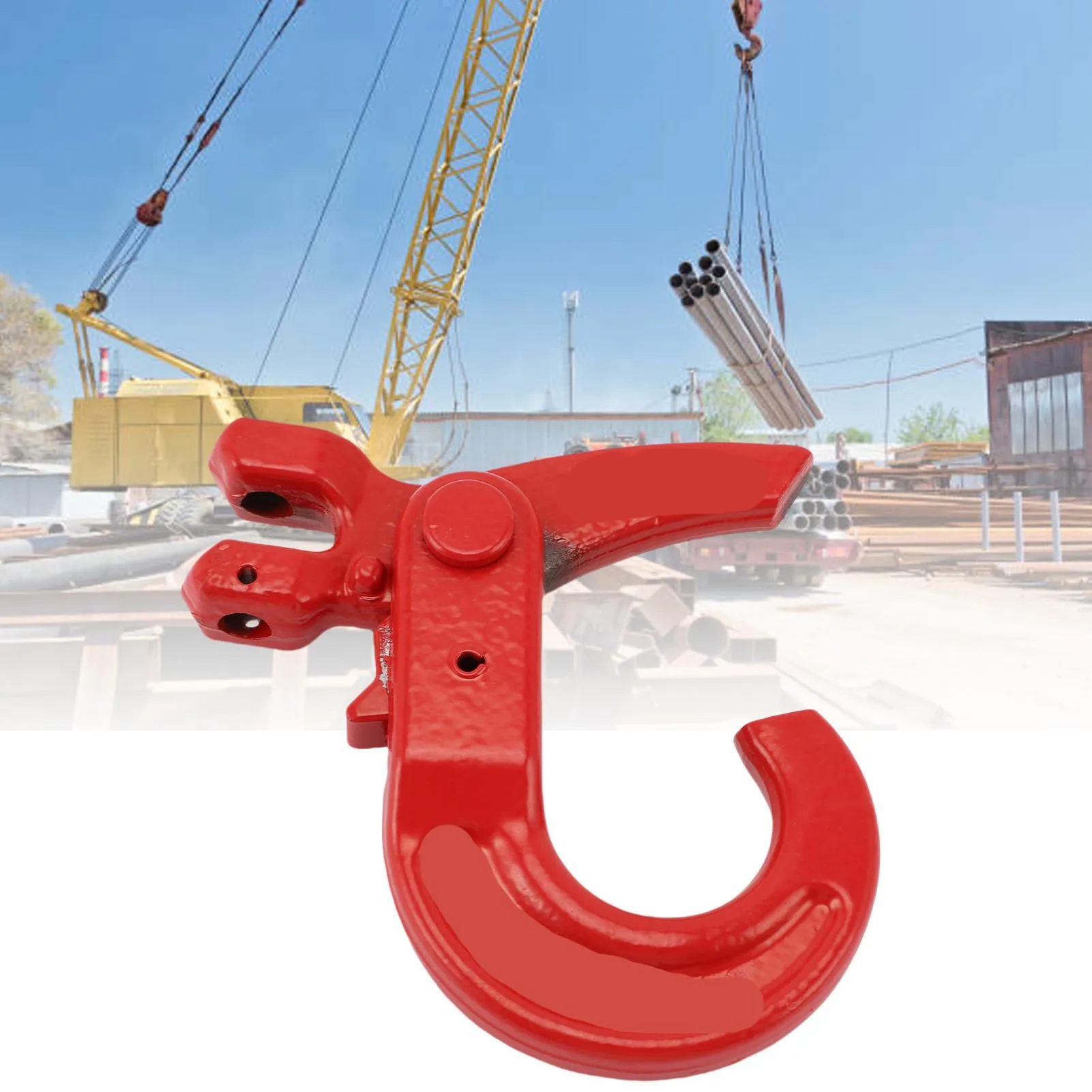 تحميل هوك الأمان سلسلة الأمان هوك 1.12T الحمولة الصف 80 سبائك الصلب مزورة Clevis خطاف الانزلاق للرفع والنقل #2