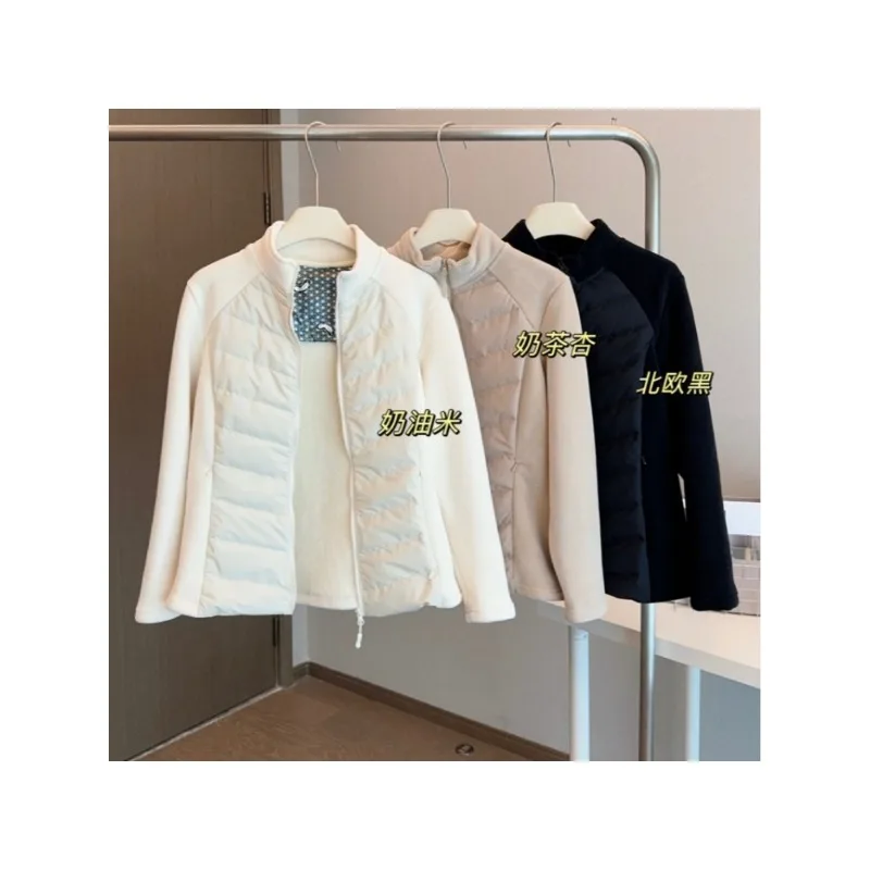 

Small Waist Down Splicing Winter Warm Gathering Temperature Thin Warm Versatile Liner Horse Riding Down Commuter Jacket