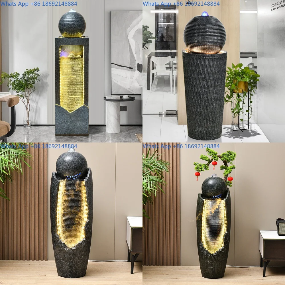 

Feng Shui Water Fountain with Humidifier Decorative Indoor Plant for Living Room Office and Home Use Perfect as Gift