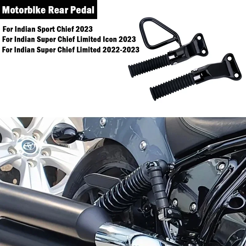 Apoios de pés para motocicleta, estribos de passageiro, estribos traseiros, pedal de apoio para os pés para Indian Super Chief Bobber Dark Horse