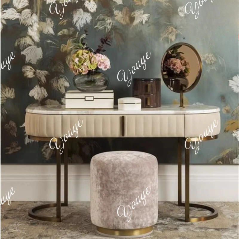 

-стиль, легкий, роскошный, постмодернистский мрамор, мягкая сумка из нержавеющей стали, входной столик, скандинавский столик для макияжа для маленькой квартиры, индивидуальный заказ