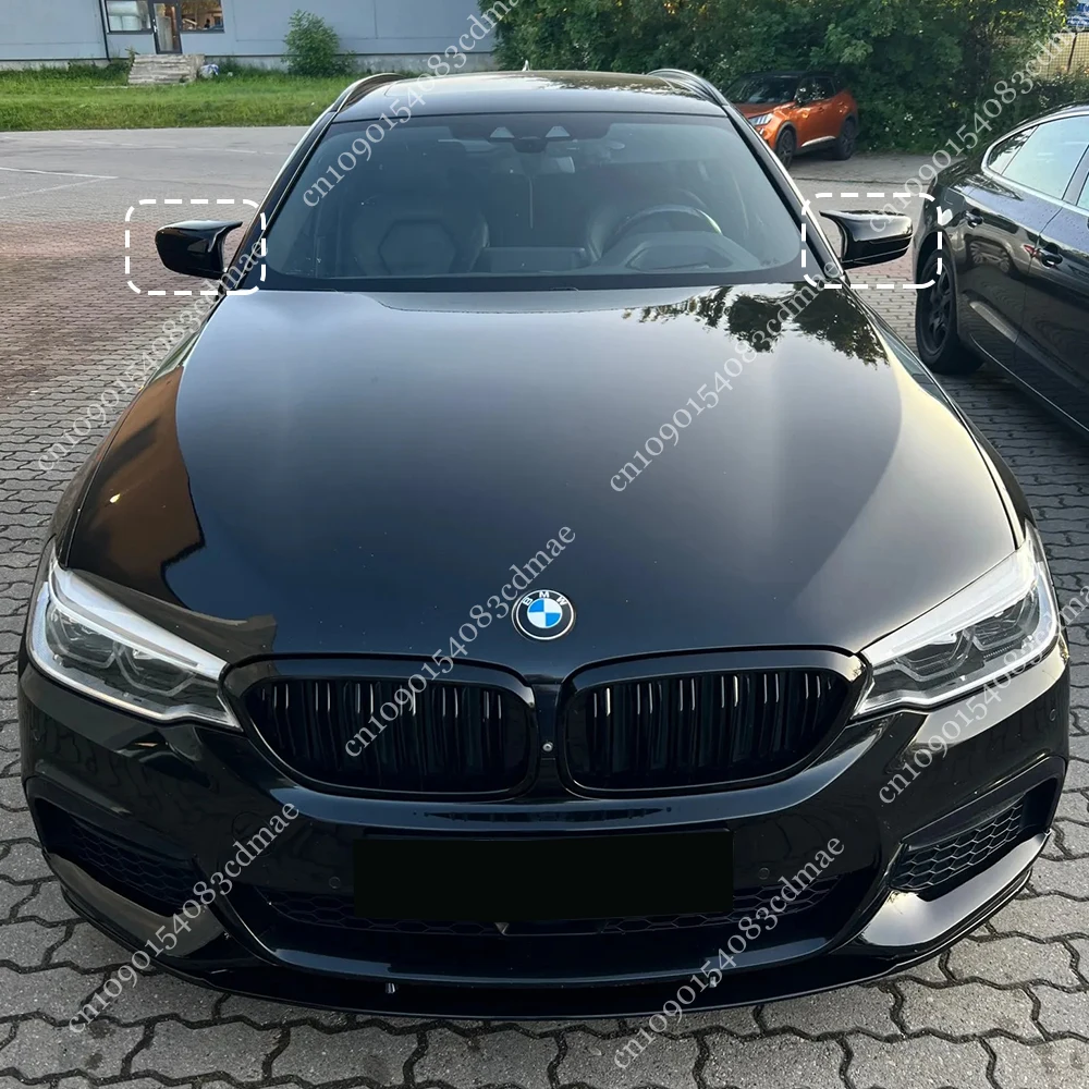 

M5 Style Rearview Mirror Cover Cap For BMW 5 Series G30 G31 520i 530i 540i M550i 2017-2023 Pair Gloss Black Replacement Parts