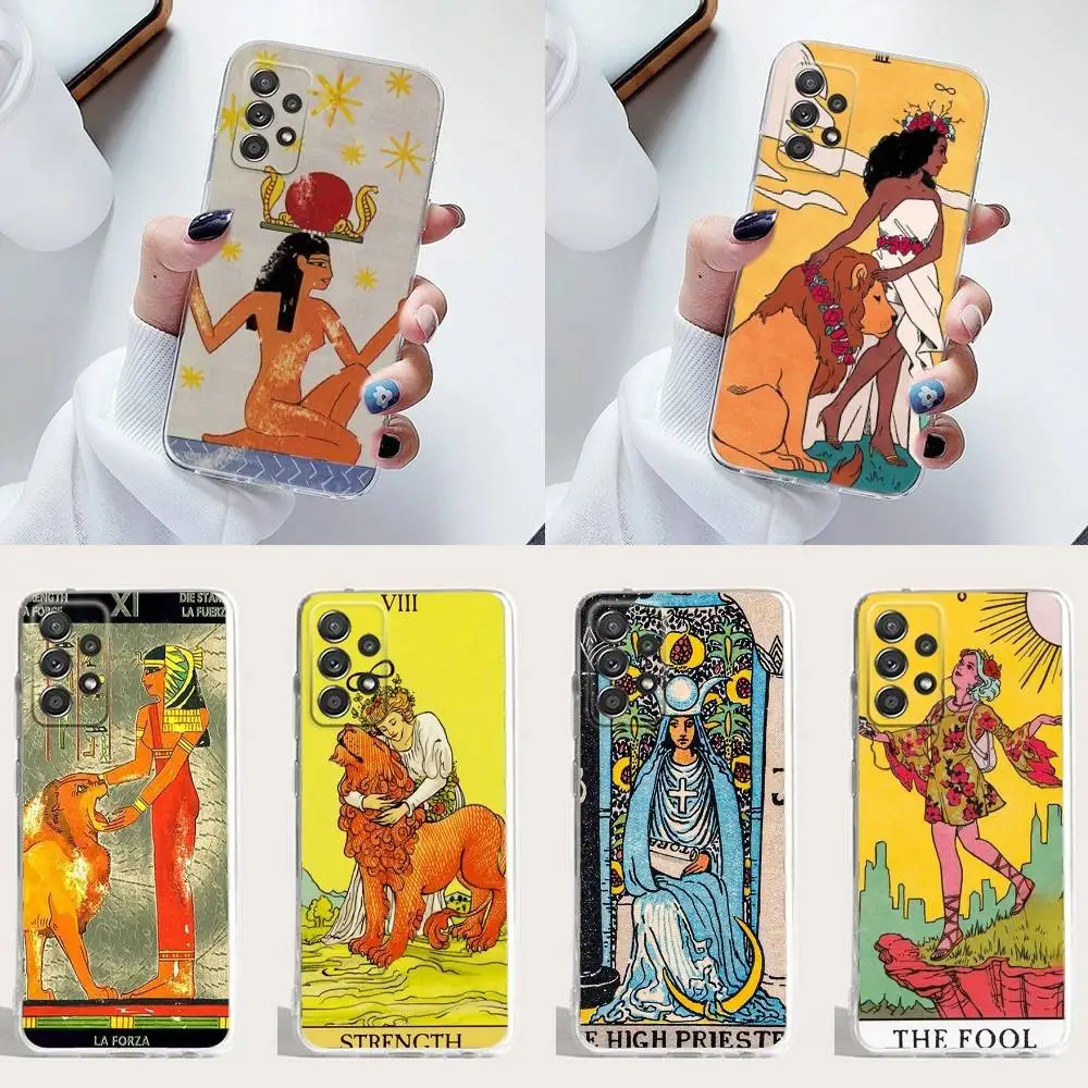 

Egypt M-Mysterious Tarot Phone Case Silicone For Samsung S30,23,21,22,20 FE lite,S10,9,PIus Note20ultra Soft Transparent