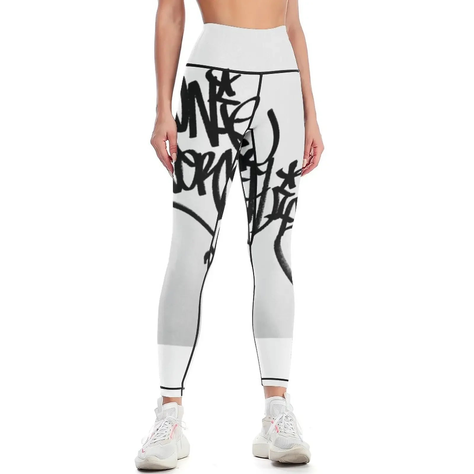 

Townie Powerlifting - Graffiti Leggings Women's gym gym clothing Leginsy push up Clothing fitness Womens Leggings