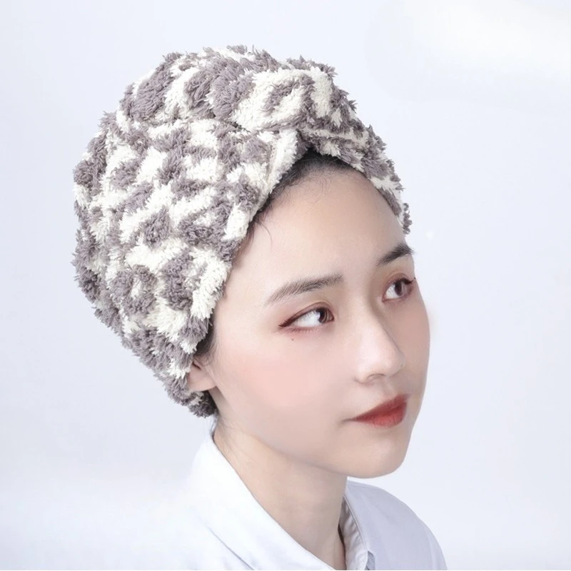 Japanese Cartoon 3D Jacquard Hair-Drying Cap Quick-Drying Highly Absorbent Pineapple-Check Children’s Towel for Hair Drying