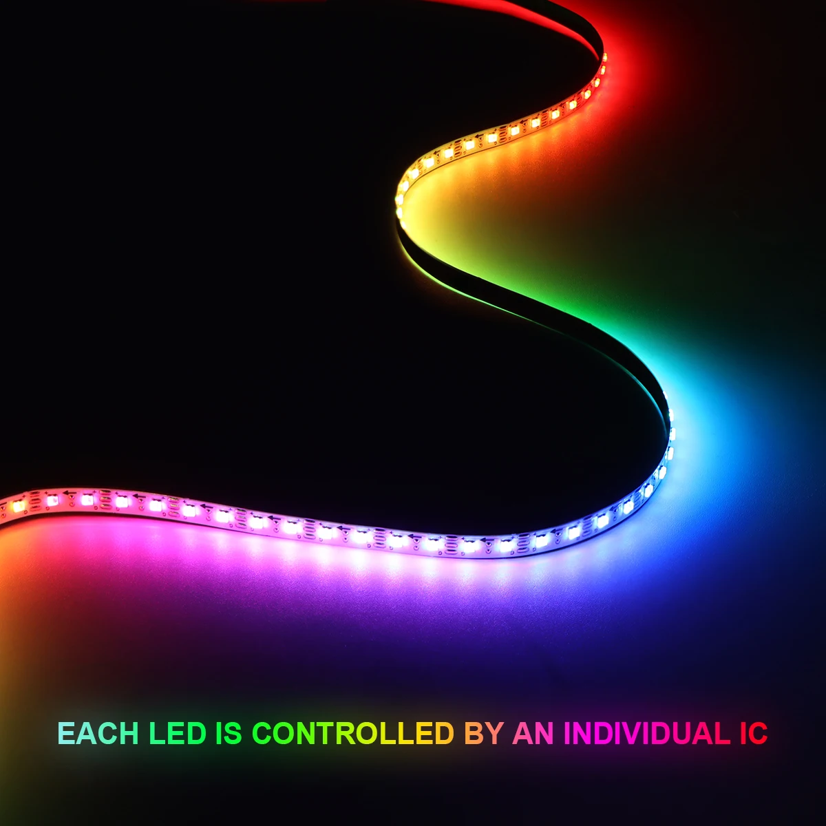 DC5V WS2812B RGBIC Smart Pixels LED Strip Lights Indywidualnie adresowalna wróżka Neon Tape Dream Color For Car Room Decor Ribbon