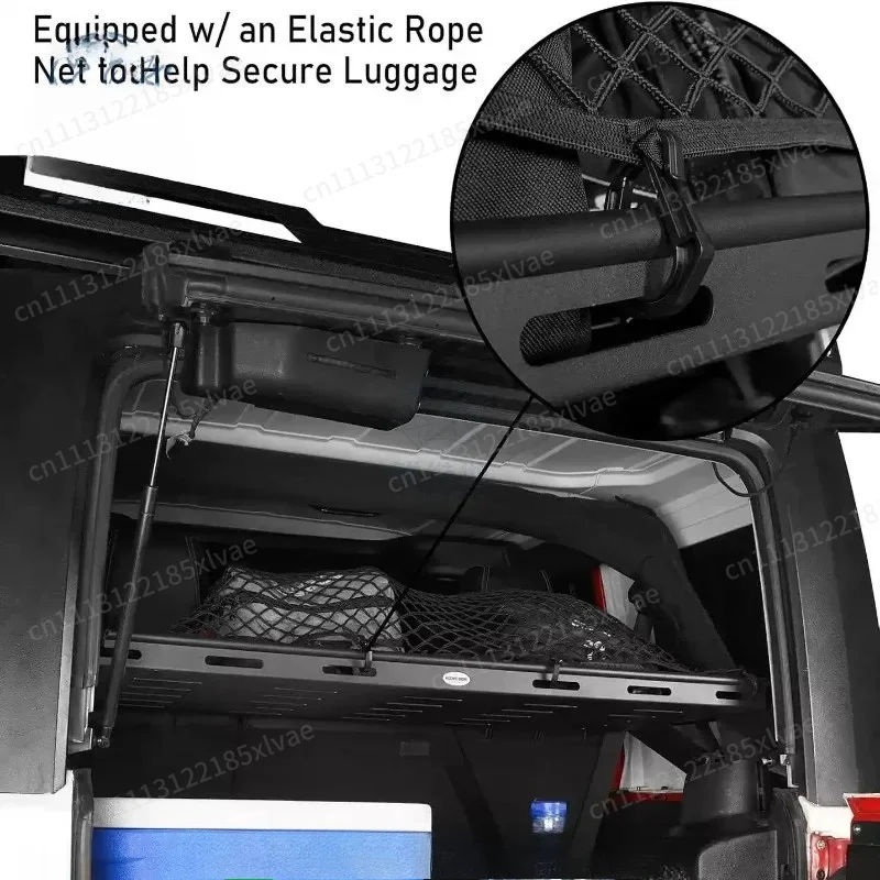 Rear Trunk Storage Cargo Rack, Heavy Duty Tailbox Modification Accessories, Interior Organizer for JK JL 4-Door 2007-2024