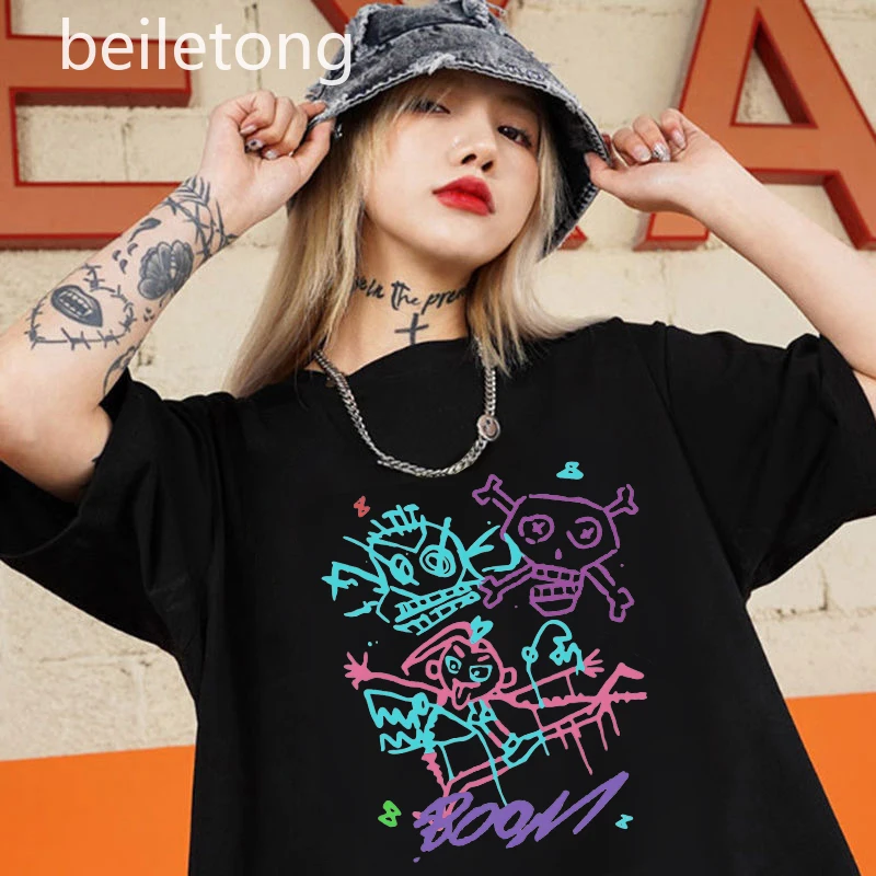 Jinx Arcane Khỉ Áo Anime Cosplay Tee Nam Nữ Unisex Grunge Thẩm Mỹ Nữ Tay Ngắn 100% Cotton In Hình Mùa Hè Dạo Phố