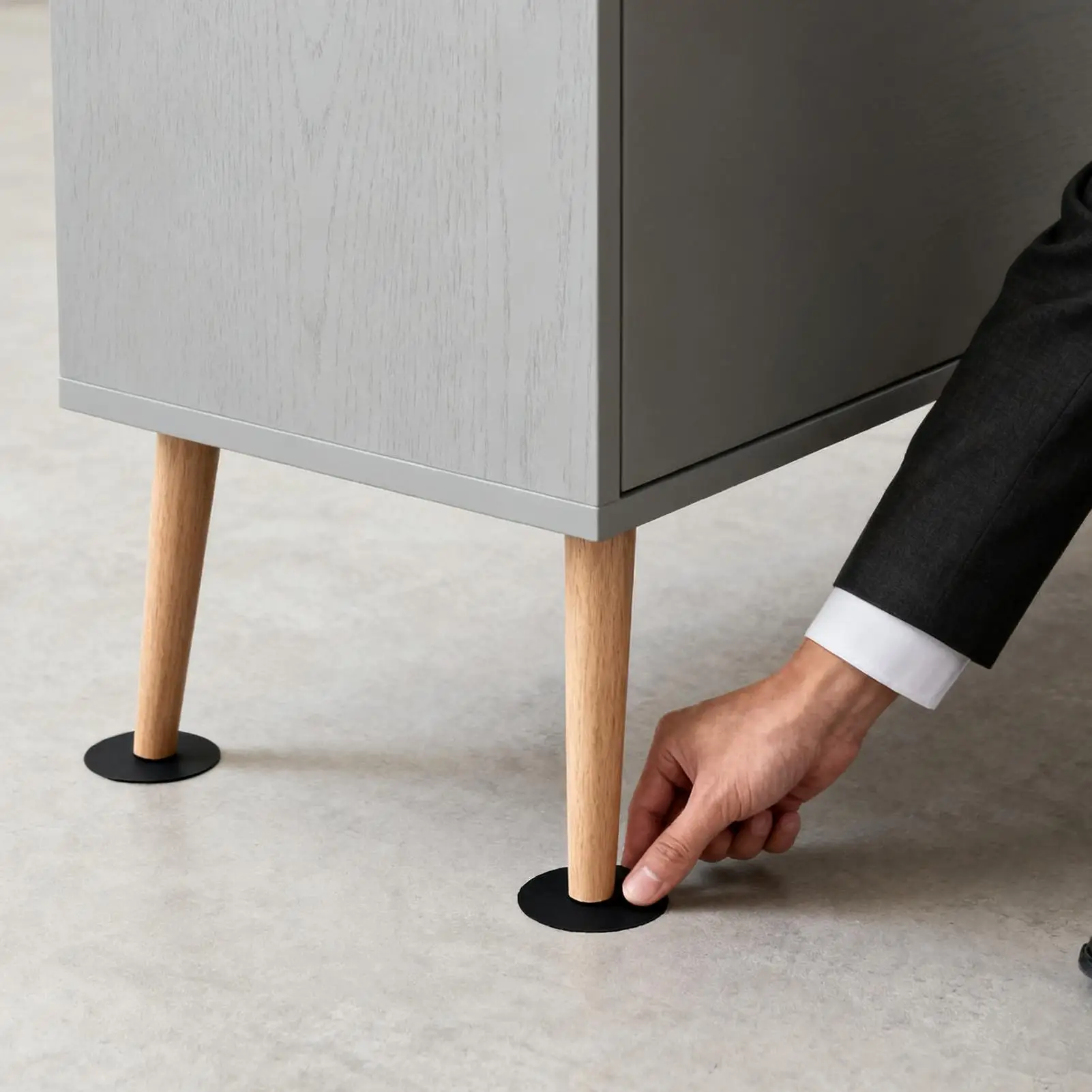 แผ่นโฟมกาว 4 ชิ้น วัสดุความหนาแน่นสูง ตัดได้ แผ่นป้องกันพื้น แผ่นโฟมกาวติดเฟอร์นิเจอร์