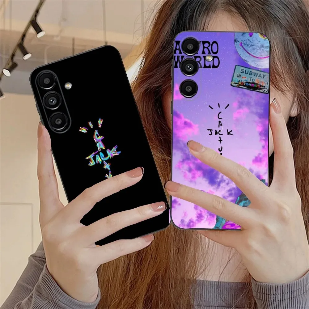 

T-Travis Scott Cactus Jack Phone Case For Samsung S24,S21,S22,S23,S30,Ultra,S20,Plus,Fe,Lite,Note,10,9,5G Black Soft Cover