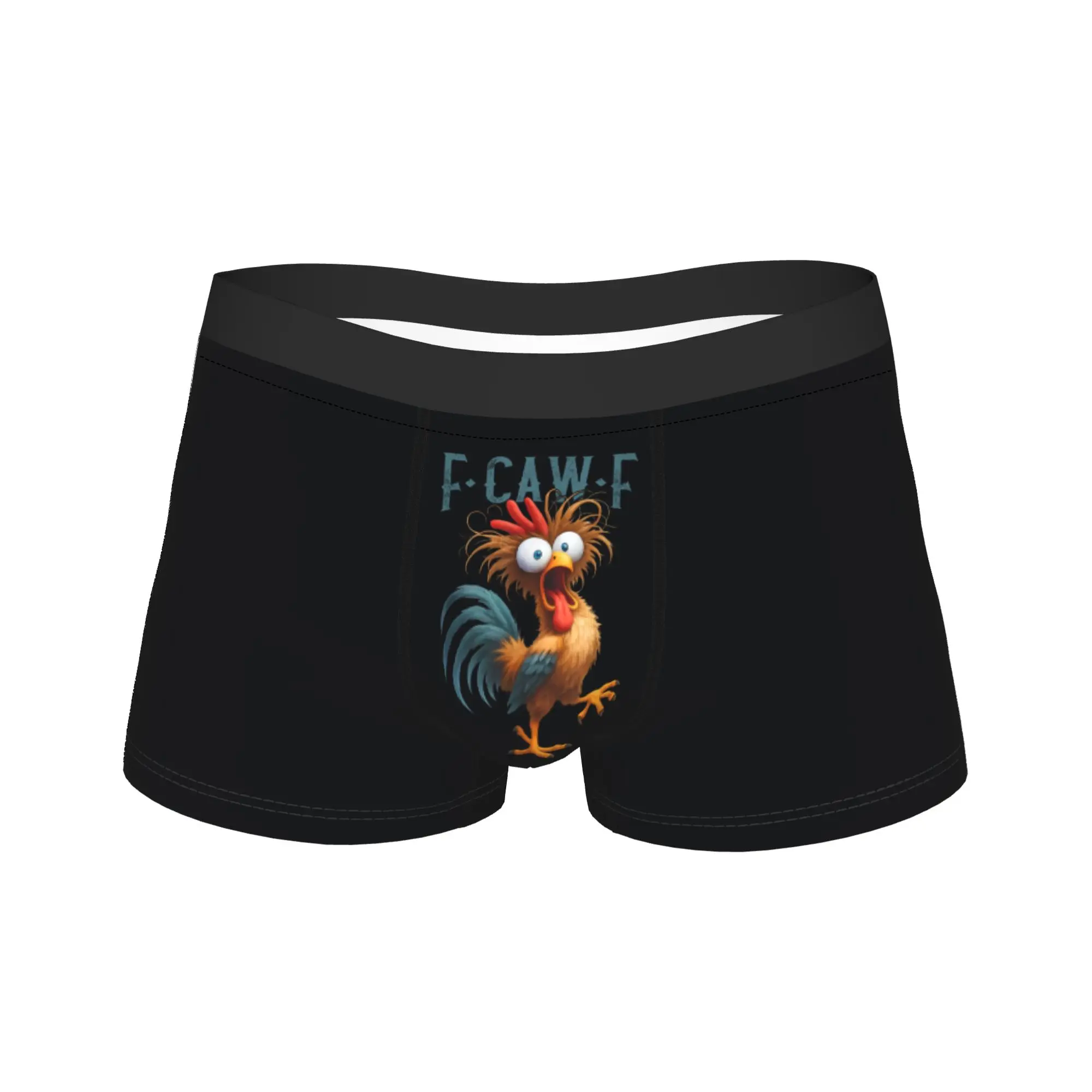 

F-Caw-F Funny Chicken Humor Man Underwear Quote Rooster Meme Boxer Briefs Shorts Panties Breathable Underpants Homme M-XXL