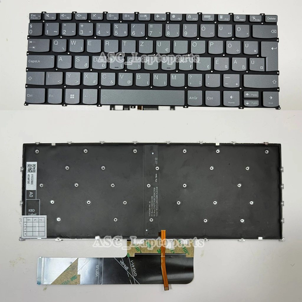 

Новая клавиатура HU Hungarian Magyar для Lenovo Flex 5-14ARE05 5-14IIL05 5-14ALC05 5-14ITL05 7-14IAU7 82VC серая подсветка, без рамки