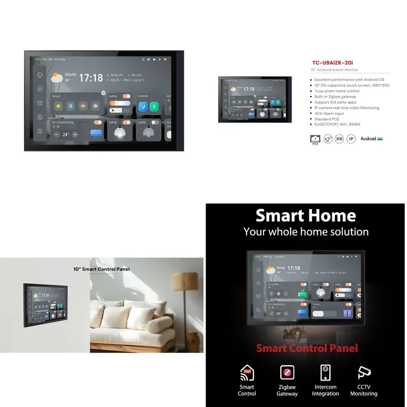 Taichuan New 10 Inch All in One Zigbee Gateway Control Panel Smart Poe
