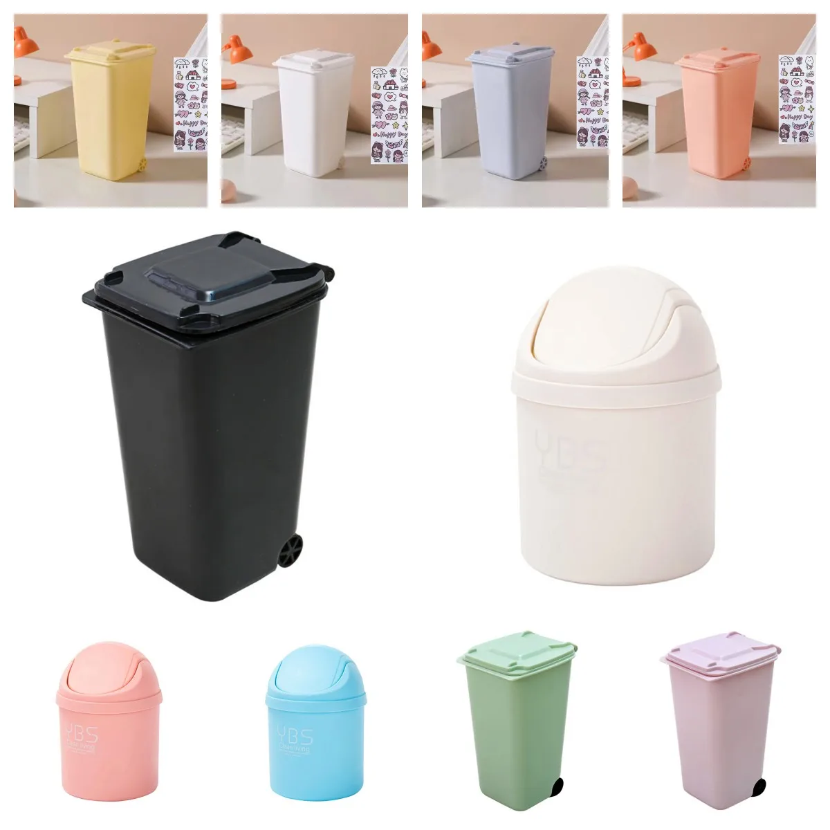 Mini Abfall Bin Desktop Büro Organizer Lagerung Hause Müll Korb Container Tisch Papierkorb Reinigung Barrel Kleine Papierkorb Können