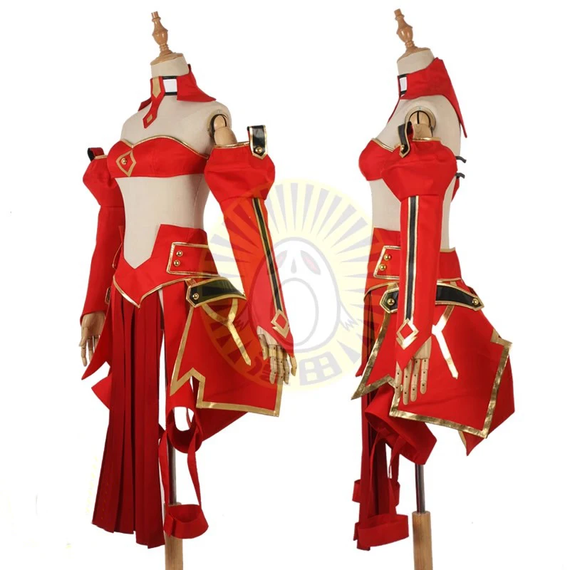 Fulujiacos Fate Grand Order Astolfo Cosplay Jurk Fate Apocrypha Sabel van Red Mordred Cosplay Kostuum