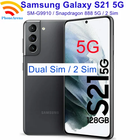 Originale Samsung Galaxy S21 5G G9910 Dual Sim 6.2 "8GB RAM 128GB 256GB ROM Snapdragon 888 NFC Octa Core sbloccato 5G