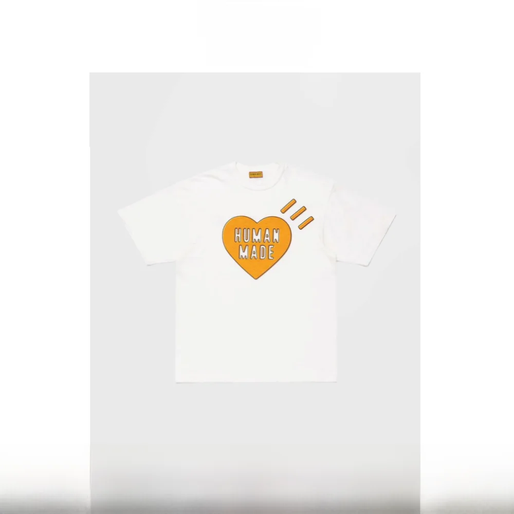 

Loose Fit Bamboo Cotton ort Sve T-irt Gold Heart Pattern Autumn Faion Men's Casual Top Quali Material Comfortable ...