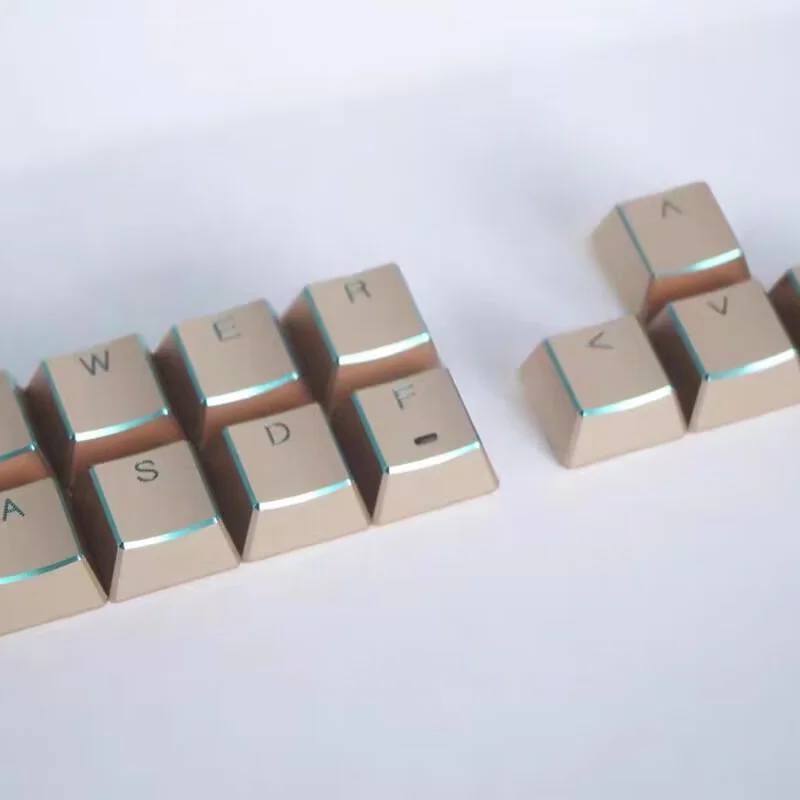 Imagem -06 - Keycap para Teclado Mecânico para Jogos Keycaps Destaque Transparente Alumínio Cnc Keycap Interruptor mx Keycap Wasd 1u Personalizado