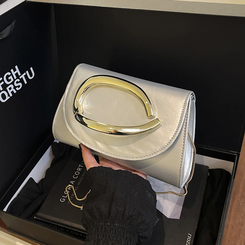 

Faionable Evening Bag Women's 2025 New Sle Casual Simple Sle Detachable oulder Strap Medium Hardn Square Box Bag