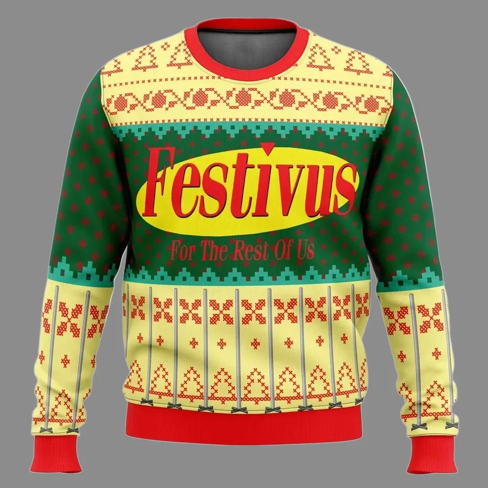 Festivus for The Rest of Us Ugly Christmas Sweater Spring Women Men Pullover Tops 2026 New Fashion Couple Hoodie Sweatshirt