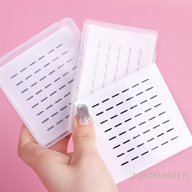 【YY26】144/200 Stück Klebestreifen für künstliche Wimpern, schwarze kleberfreie, selbstklebende Wimpernstreifen aus Jelly, Make-up-Werkzeuge für künstliche Wimpern