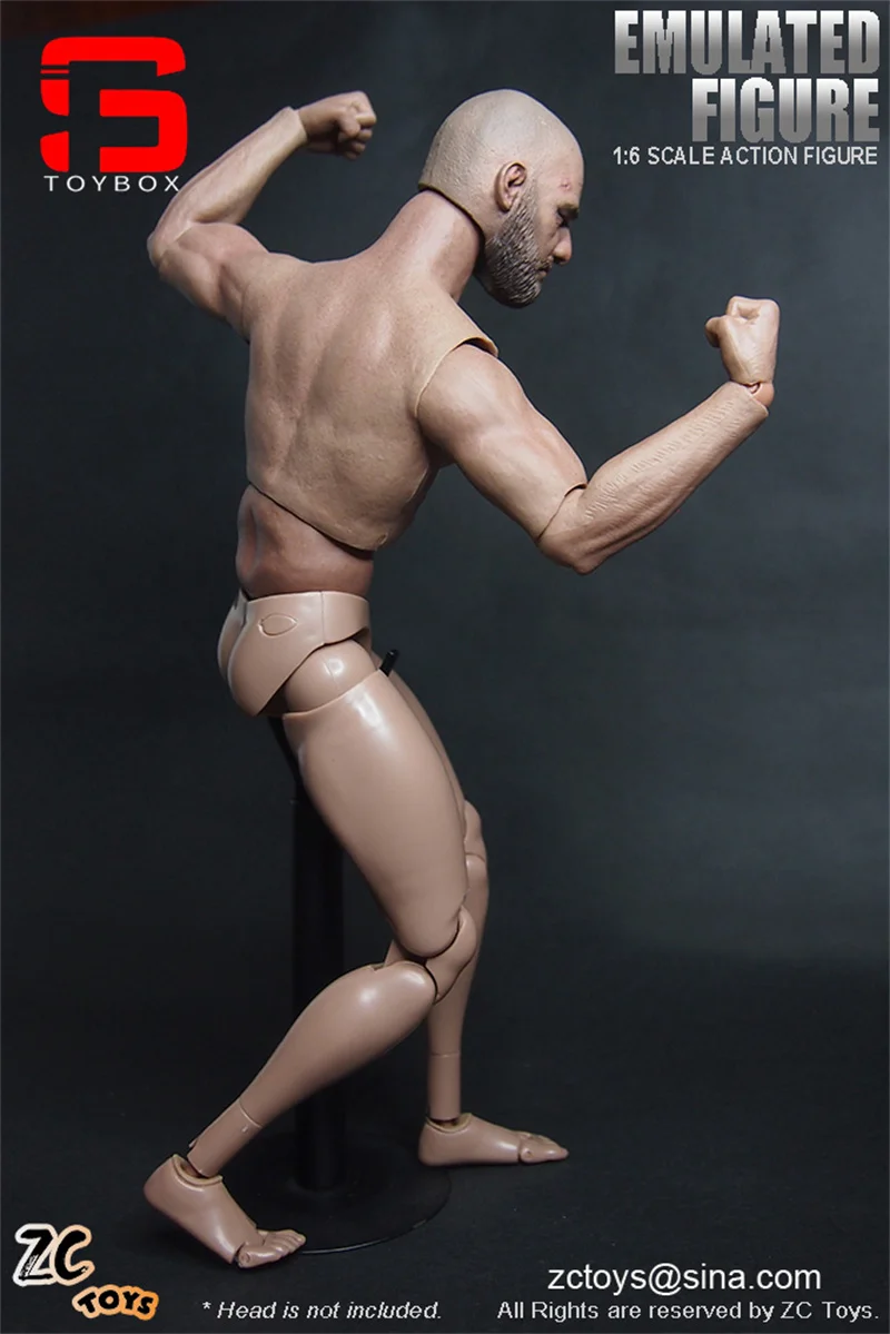 ZCtoys S001 1/6 Corpo Muscular Masculino Com Pescoço Figura de Ação de Soldado Super Flexível de 12 polegadas Fit 1:6 Cabeça Esculpida