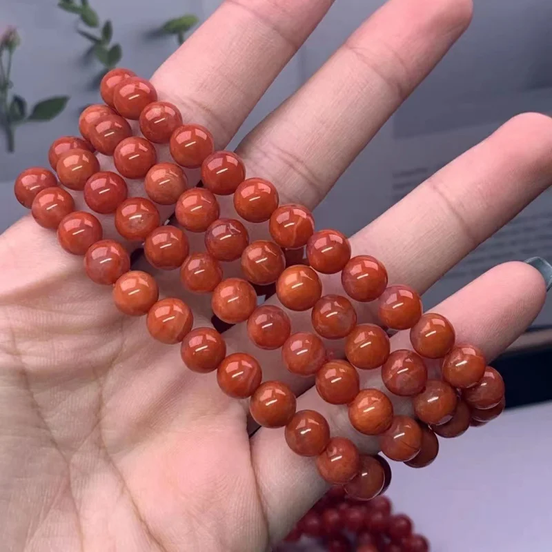 

Natural Multi-Circle Sichuan Persimmon South Red Agate Buddha Beads Bracelet Ethnic Style Jewelry