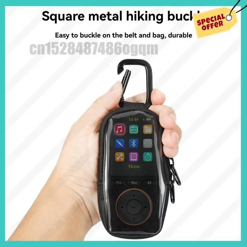 -ABJZ مشغل MP3 حمل الحقيبة الواقية لسوني NWE394 في الهواء الطلق معلقة مشبك حقيبة تخزين TPU