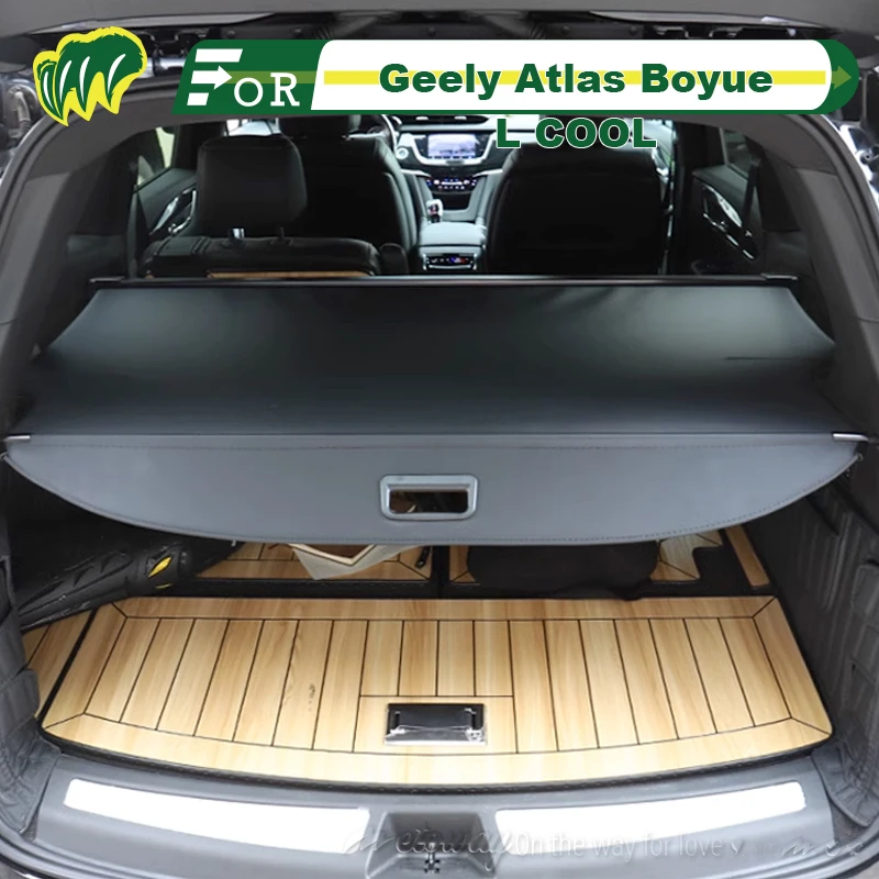 

Car Trunk Cargo Cover For Geely Atlas Boyue L COOL Luggage Rear Boot Tray Security Shielding Shade Accessories