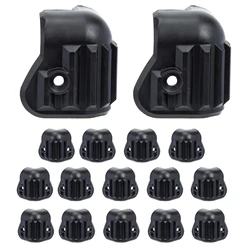 16pcs Speaker Corner Protectors Plastic Guitar Amplifier Stage Cabinets Corner Replacement Wrap Angle